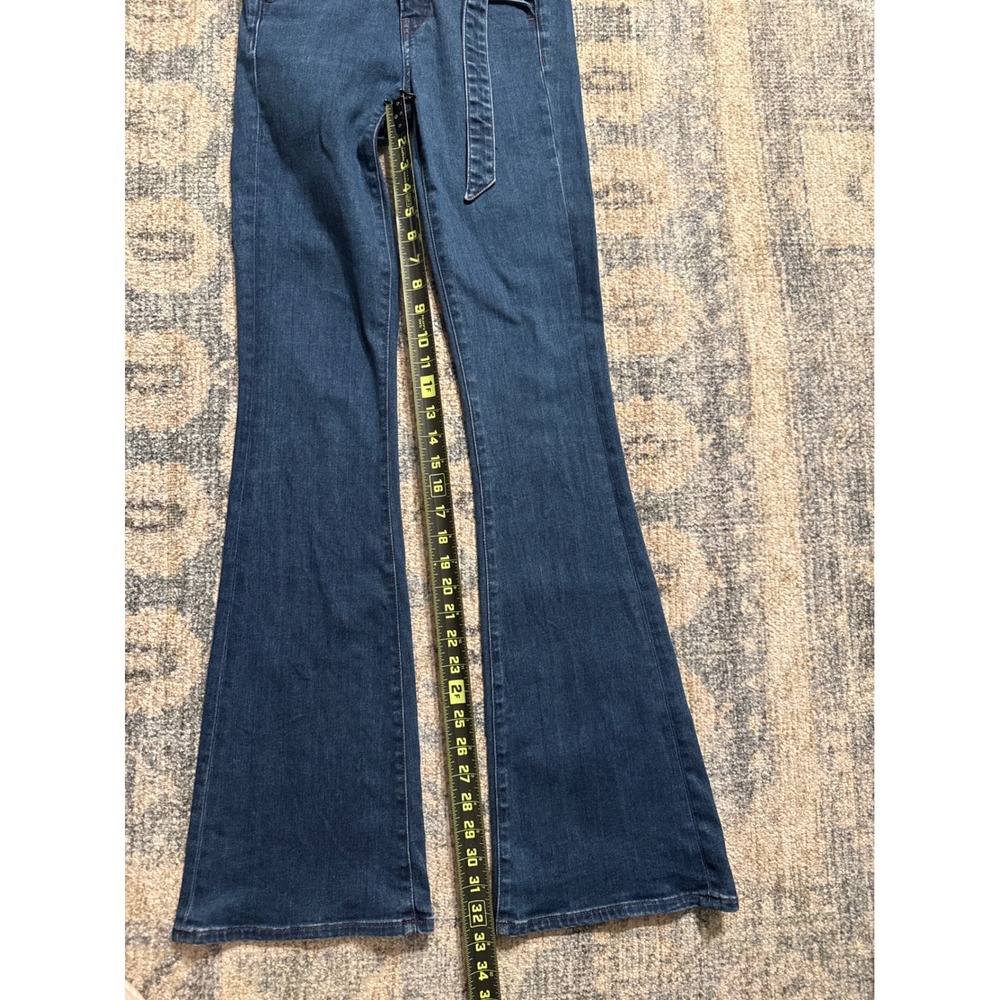 Veronica Beard Giselle Belted Flared Jeans Size 25 Pristine Condition - Picture 5 of 5